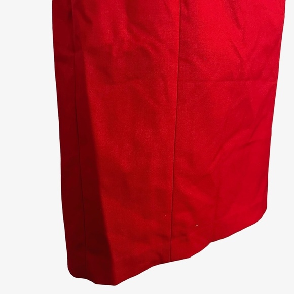 JONES NEW YORK COLLECTION STRETCH Red Lined Cap Sleeve Sheath Career Dress sz 2 - Picture 6 of 16